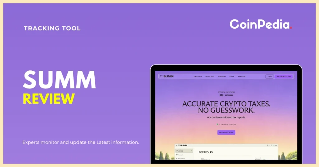 Summ Review – The Global Crypto Tax Platform with Thousands of Integrations