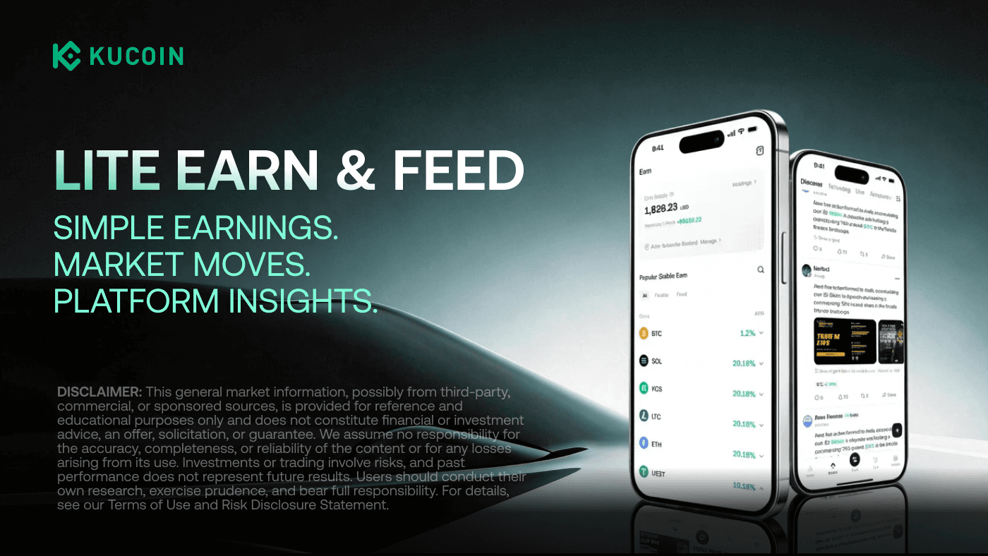 KuCoin Integrates Earn and Feed Into Lite Mode to Streamline Onboarding for New Users