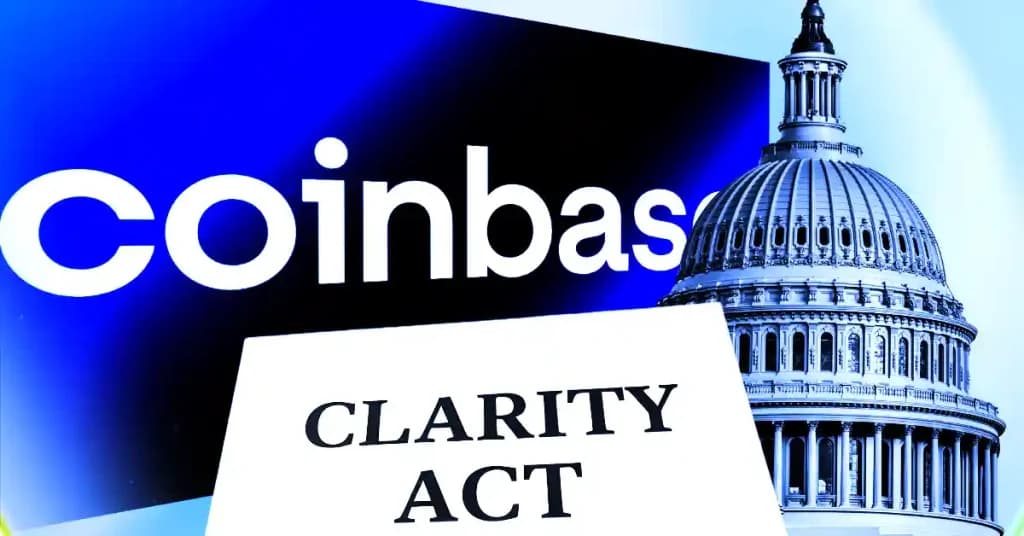 Coinbase Rejects the Clarity Act Draft as Stablecoin Yield Fight Escalates